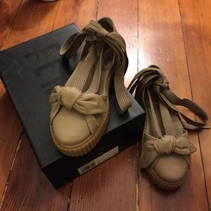 Women’s brown Fenty Puma sandal platforms